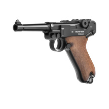SET Borner P08 Co2 Pistole 4,5 mm BB Blowback (P18)