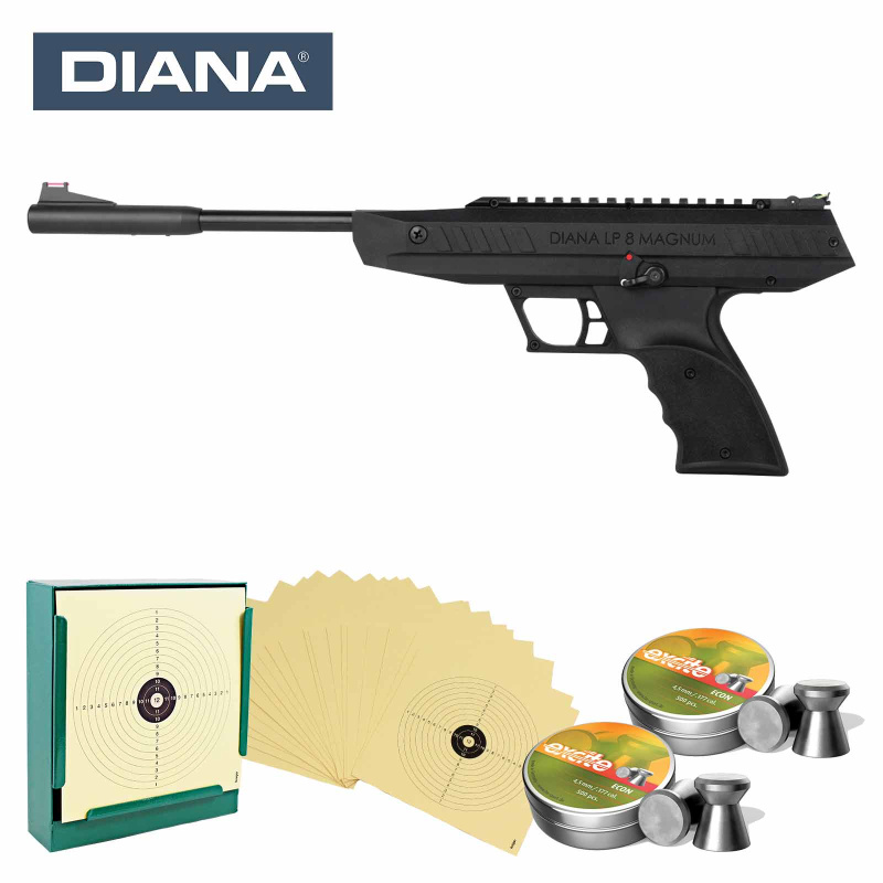 SET Diana Knicklauf Luftpistole LP8 EVO 2 Magnum Kaliber 4,5 mm Diabolo (P18)