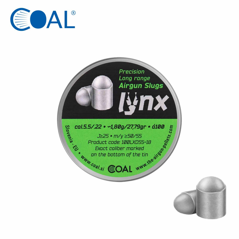 COAL LYNX Domed Slugs 5,5 mm (.22cal) - 1,8 g