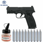 SET FN 509 Schwarz Co2 Pistole Blow Back 4,5 mm BB (P18)
