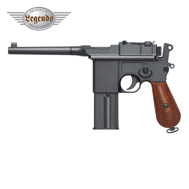 Modell II. Wahl - Umarex Legends Pistole C96 FM Blowback - 4,5 mm Stahl BB Co2-Pistole (P18)