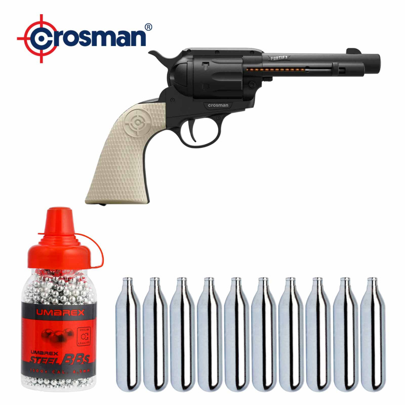 SET Crosman Fortify -  4,5 mm Stahl BB Co2-Revolver (P18)