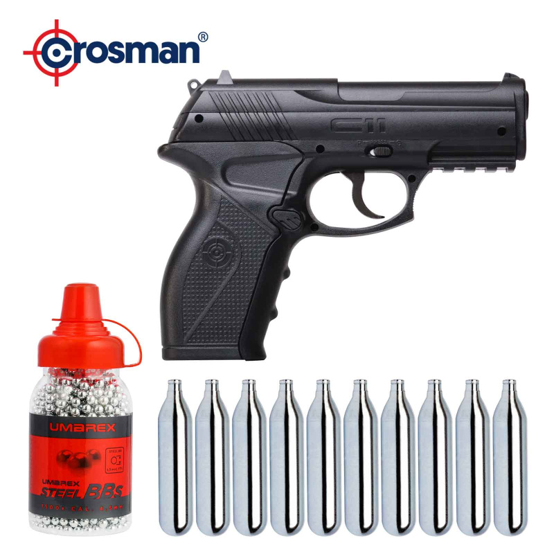 SET Crosman Modell C11 -  4,5 mm Stahl BB Co2-Pistole (P18)