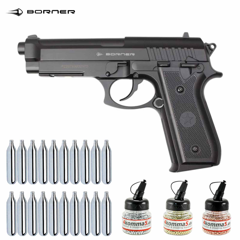 Superset Borner 92M Co2 Pistole Vollmetall 4,5 mm BB (P18)