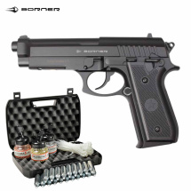 Kofferset Borner 92 Co2 Pistole Polymer 4,5 mm BB (P18)