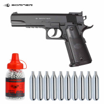SET Borner 1911 Co2 Pistole Polymer 4,5 mm BB (P18)