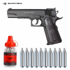 SET Borner 1911 Co2 Pistole Polymer 4,5 mm BB (P18)
