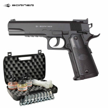 Kofferset Borner 1911 Co2 Pistole Polymer 4,5 mm BB (P18)