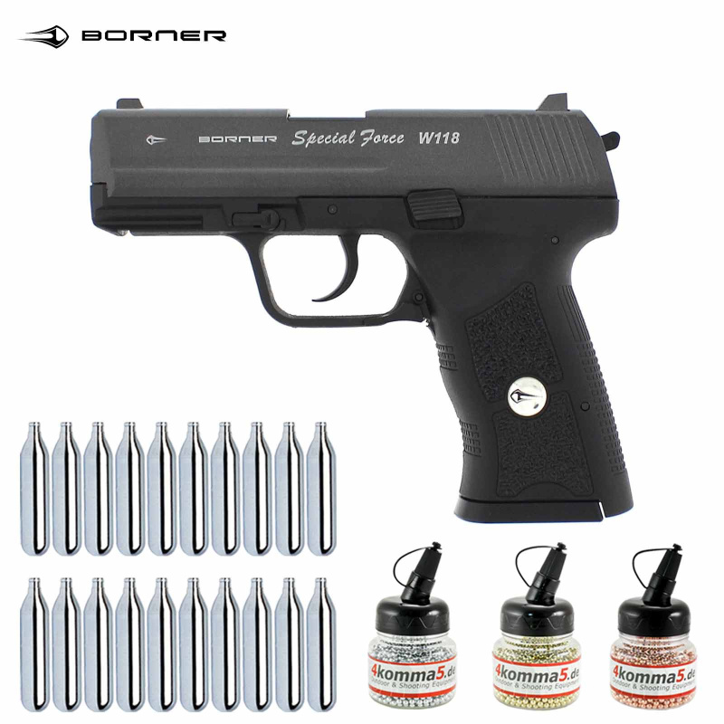 Superset Borner Spezial Force W118 Co2 Pistole 4,5 mm BB (P18)