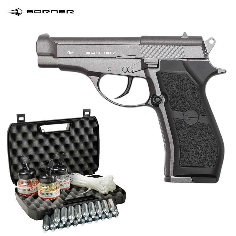Kofferset Borner M84 Co2 Pistole Titan 4,5 mm BB (P18)