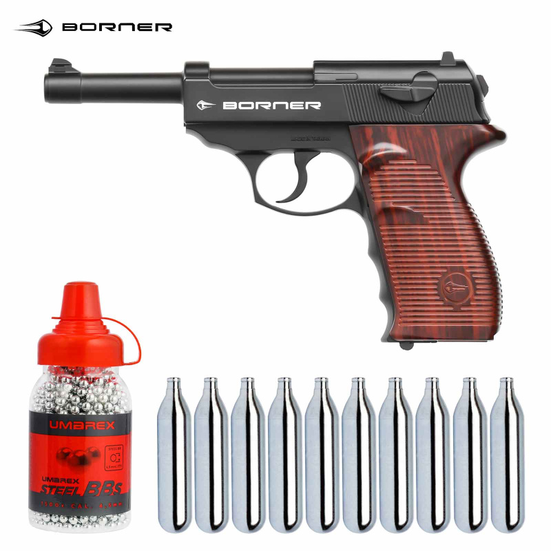 SET Borner C41 Co2 Pistole 4,5 mm BB (P18)