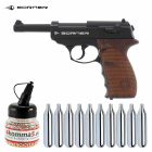 SET Borner C41 Co2 Pistole Blowback 4,5 mm BB (P18)