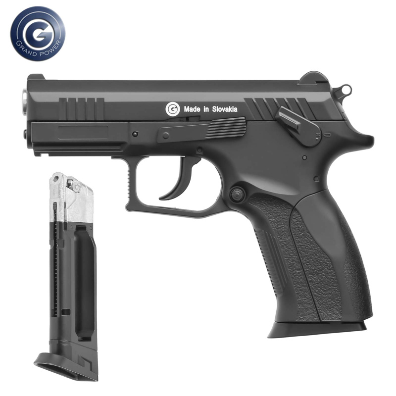 Grandpower P1MK7 Co2-Pistole Blow Back Kaliber 4,5 mm Stahl BB (P18) + Ersatzmagazin