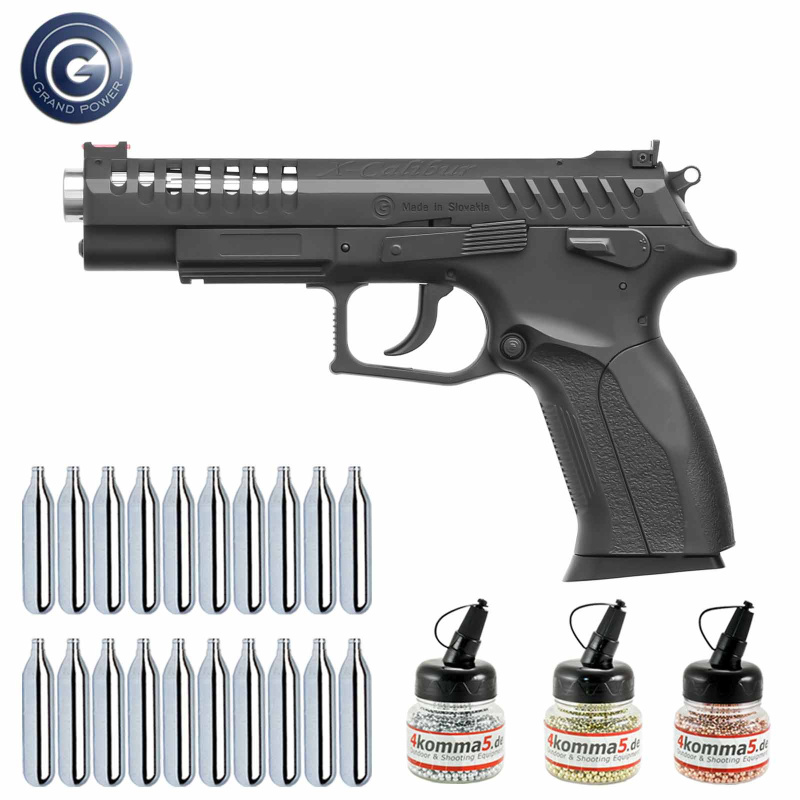 Superset Grandpower X-Calibur Co2-Pistole NBB Kaliber 4,5 mm Stahl BB (P18)