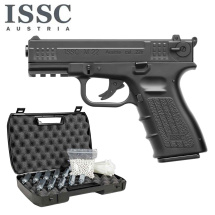 Komplettset ISSC M22 Softair-Co2-Pistole Kaliber 6 mm BB...