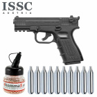 SET  ISSC M22 NBB Co2-Pistole Kaliber 4,5 mm Stahl BB (P18)