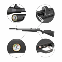 Modell II. Wahl - Diana Stormrider Schwarz Pressluftgewehr Kaliber 5,5 mm Diabolo inklusive Regulator (P18)