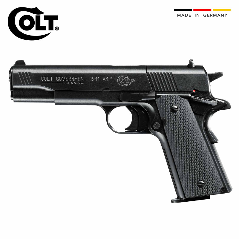 Modell II. Wahl - Colt Government 1911 A1 brüniert 4,5 mm Diabolo (P18) Co2-Pistole
