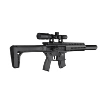 Modell II. Wahl - SIG SAUER MCX Co2-Gewehr Schwarz 4,5 mm Diabolo (P18) mit R.I.S Schienensystem + 1-4x24 Zielfernrohr