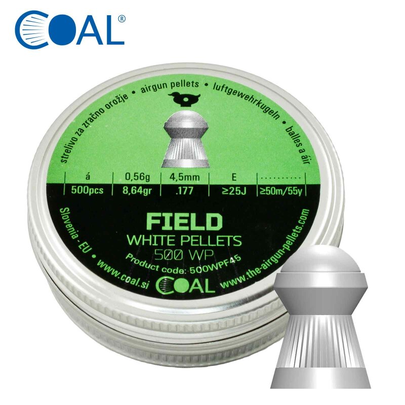 COAL White Pellets - Field Pellets - 4,5 mm Luftgewehrkugeln