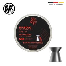 RWS Diabolo Geco glatt 4,5mm für Luftgewehre und Co2-Waffen