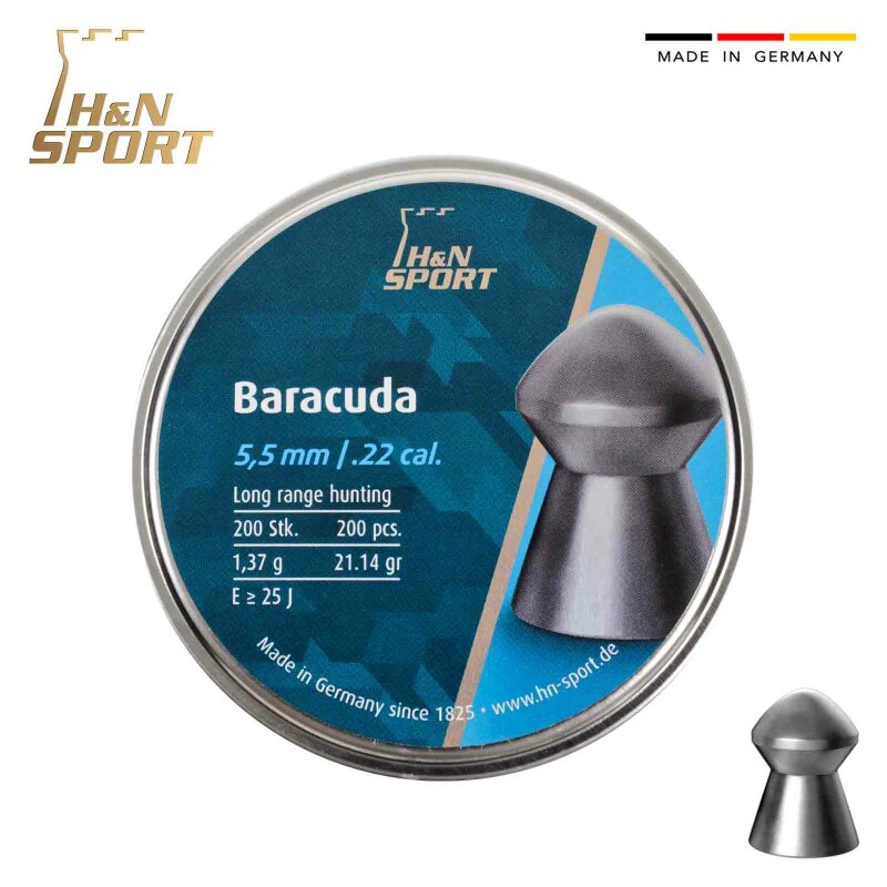 H&N Baracuda Diabolo 5,5 mm für Druckluftwaffen