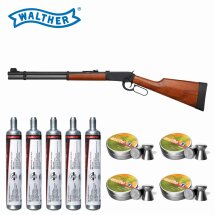 SET Walther Lever Action long 4,5 mm Diabolo CO2-Gewehr...