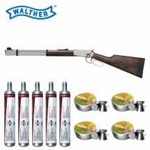SET Walther Lever Action Steel Finish 4,5 mm Diabolo...