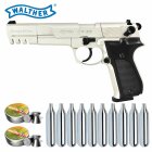 Luftpistolenset Walther CP88 Competition 6 Zoll 4,5 mm Nickel (P18) Co2-Pistole