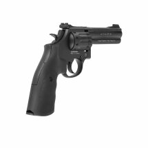 Co2 Revolver Set: Smith & Wesson 4 Zoll brüniert 4,5 mm Diabolo (P18)