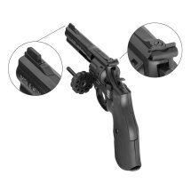 Co2 Revolver Set: Smith & Wesson 4 Zoll brüniert 4,5 mm Diabolo (P18)