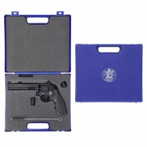 Co2 Revolver Set: Smith & Wesson 586 - 6 Zoll brüniert 4,5 mm Diabolo (P18)