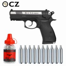 Luftpistolenset CZ75D Compact 4,5 mm Stahl BB Dual Tone...