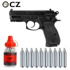 Luftpistolenset CZ75D Compact 4,5 mm Stahl BB Black Co2-Pistole Non Blow (P18)