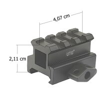 UTG 0.83" High 3-Slot Med-Profile Compact Riser Mount - Weaver Montageerhöhung