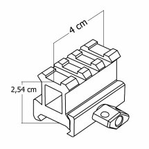 UTG 1" High 3-Slot Med-Profile Compact Riser Mount -...