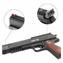 Luftpistole Weihrauch HW45 brüniert 4,5 mm Fiberoptik (P18)