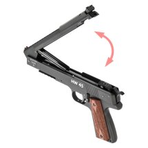 Luftpistole Weihrauch HW45 brüniert 4,5 mm Fiberoptik (P18)