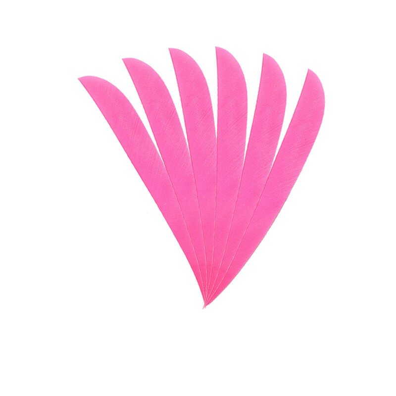 6-er Pack Trueflight Naturfedern Parabol 5" Pink