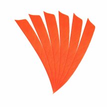 6-er Pack Trueflight Naturfedern Shield 5" Orange
