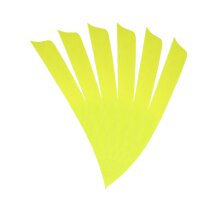 6-er Pack Trueflight Naturfedern Shield 4" Chartreuse