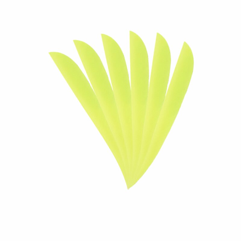 6-er Pack Trueflight Naturfedern Parabol 2 1/2" Chartreuse