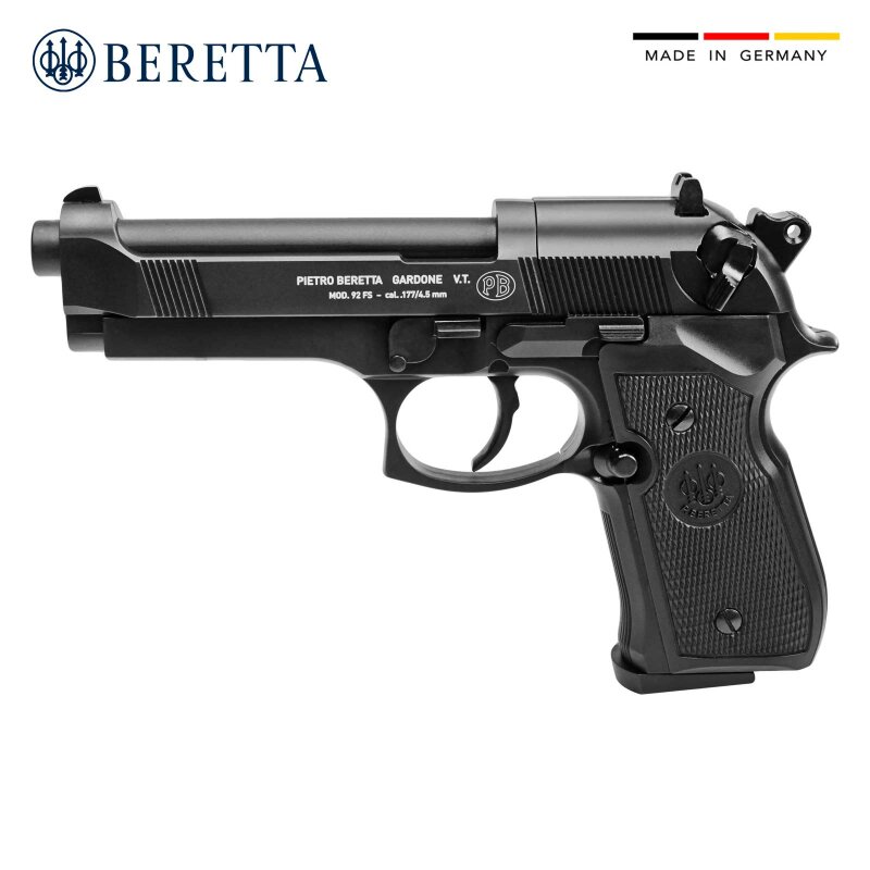 Beretta 92 FS 4,5 mm Diabolo brüniert (P18) Co2-Pistole