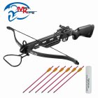 SET: Recurve Armbrust Man Kung Hawk® 73 Schwarz 150lbs (P18)