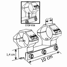 UTG Einteilige 11 mm Montage für Zielfernrohre mit 30 mm Rohrdurchmesser