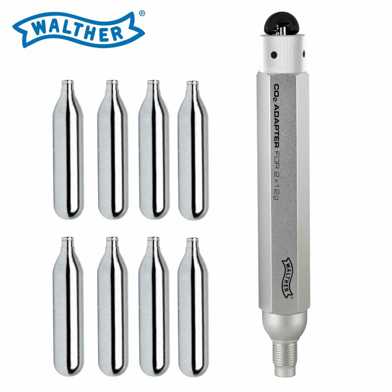 Walther Co2-Adapter 2 x 12 Gramm + 8 Kapseln für SG 9000