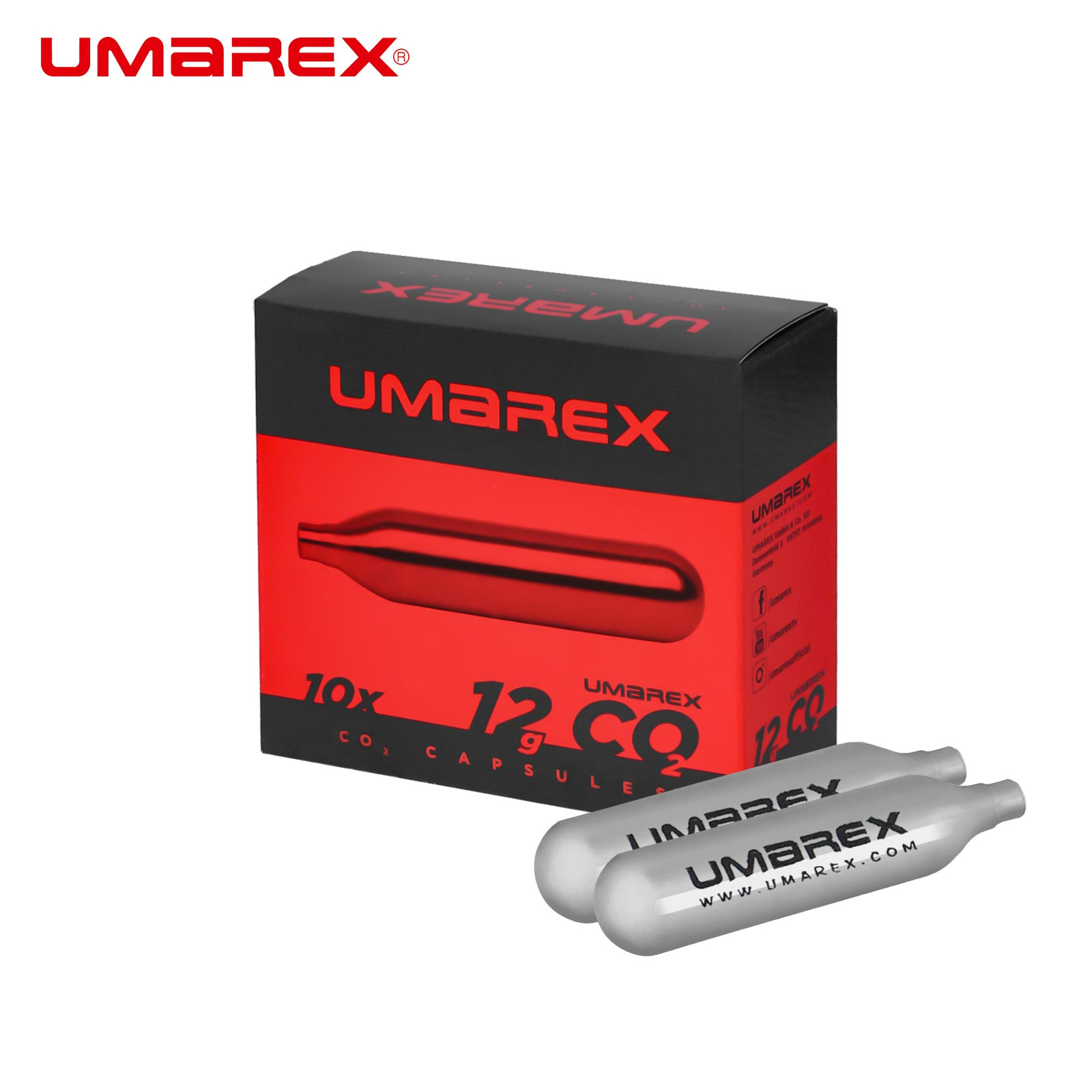 Umarex 12g CO2 Capsules - Pack Of 10 For Air Rifles And Air Guns
