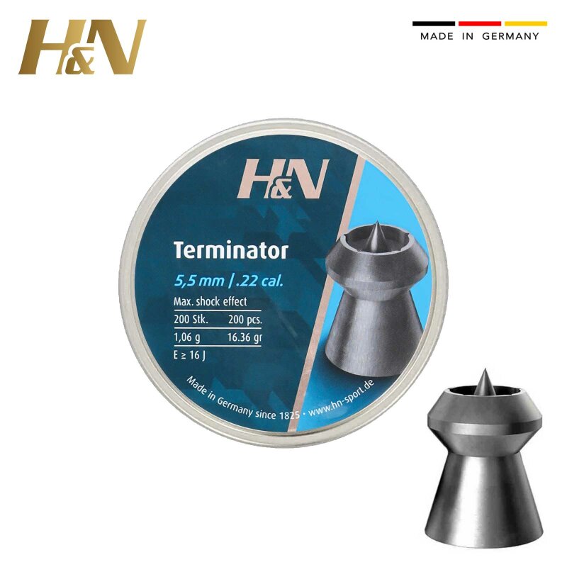 H&N Terminator Diabolo 5,5 mm Luftgewehrkugeln