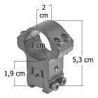 Sports Match ATP66 zweiteilige Zielfernrohrmontage für 30 mm Rohrdurchmesser komplett verstellbar