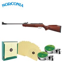 SET Luftgewehr Norconia B88 Seitenspanner 4,5 mm (P18) + 1000 Diabolos + 100 Scheiben + Kugelfang